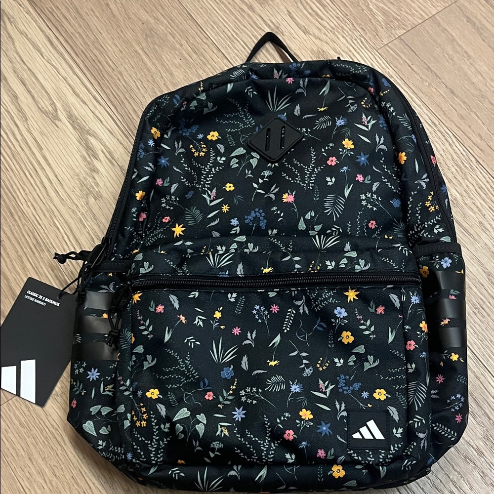 Adidas Floral Black Backpack